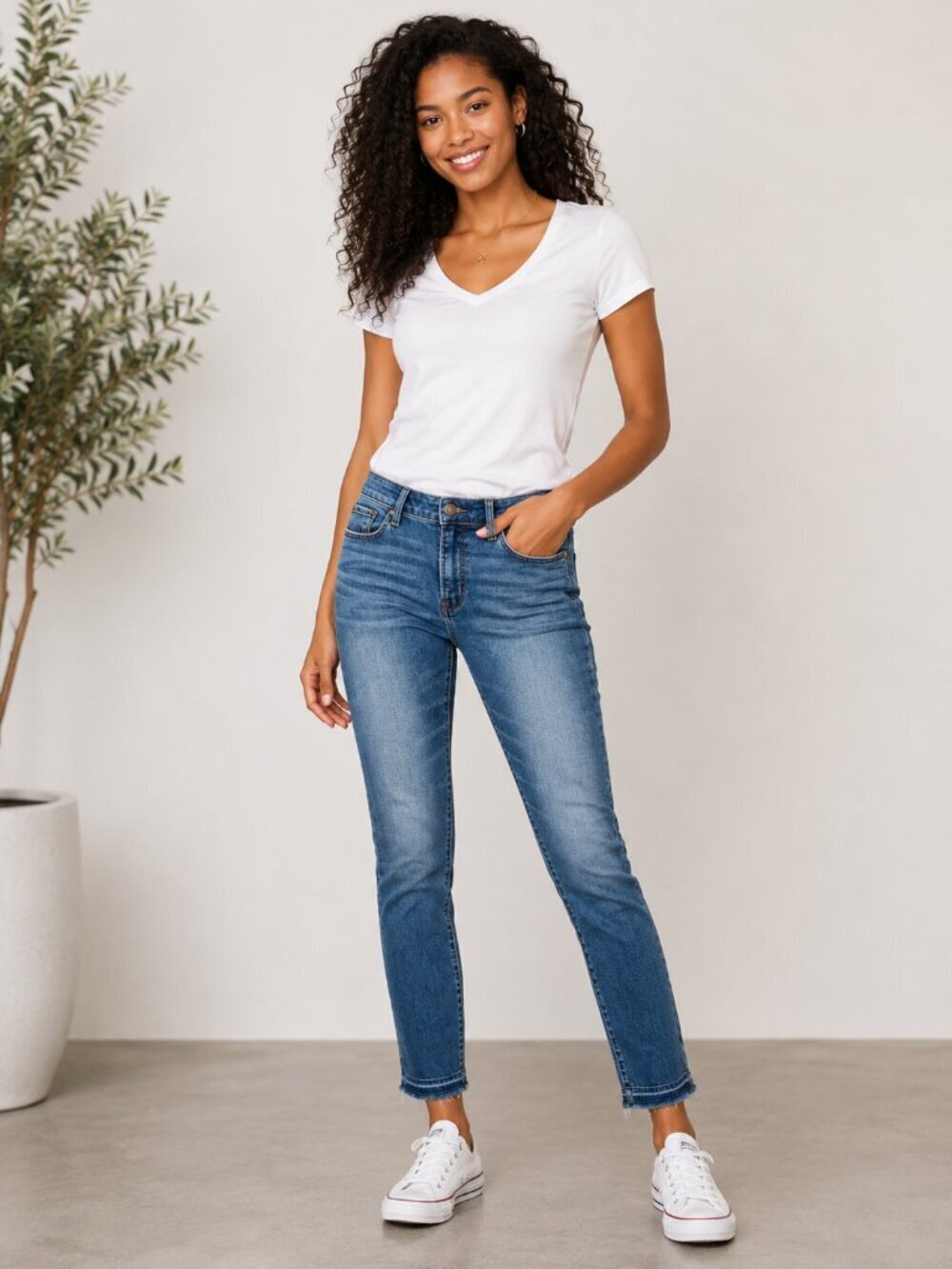 Abercrombie & Fitch Harper Low Rise Curve Love Ankle Jeans Women's Sz 27 (4)